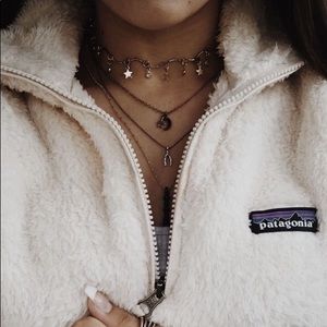 White Sherpa Patagonia quarter zip